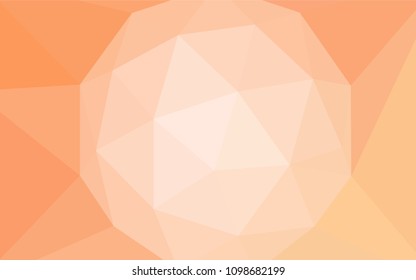 Light Orange vector polygonal pattern. Elegant bright polygonal illustration with gradient. Best triangular design for your business.