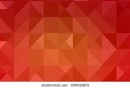 Light Orange vector polygonal pattern. Geometric illustration in Origami style with gradient.  Brand new design for your business.