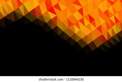 Light Orange vector polygonal pattern. Colorful abstract illustration with gradient. Triangular pattern for your business design.