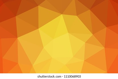 Light Orange vector polygonal pattern. Shining colorful illustration with triangles. Pattern for a brand book's backdrop.