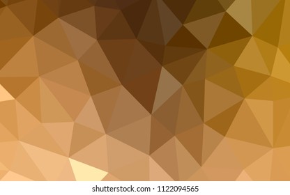 Light Orange vector polygonal pattern. A completely new color illustration in a polygonal style. Triangular pattern for your design.