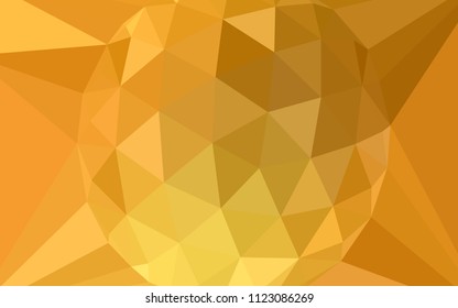 Light Orange vector polygonal pattern with a diamond. Illustration in abstract style with triangles. Completely new template for your banner.