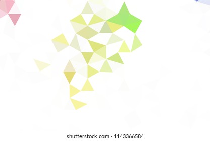 Light Orange vector polygonal pattern. Geometric illustration in Origami style with gradient.  Completely new template for your banner.