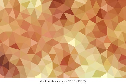 Light Orange vector polygonal pattern. Polygonal abstract illustration with gradient. Polygonal design for your web site.