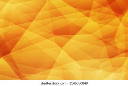 Light Orange vector polygonal pattern. Colorful illustration in polygonal style with gradient. A new texture for your web site.