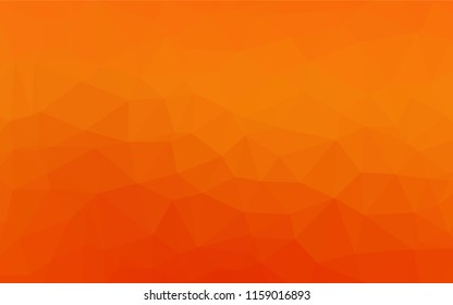 Light Orange vector polygonal pattern. Creative geometric illustration in Origami style with gradient. A completely new template for your business design.