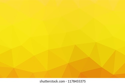 Light Orange vector polygonal pattern. Brand new colored illustration in blurry style with gradient. The elegant pattern can be used as part of a brand book.