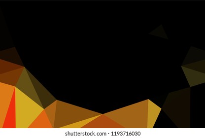 Light Orange vector polygonal pattern. Creative illustration in halftone style with gradient. Triangular pattern for your business design.