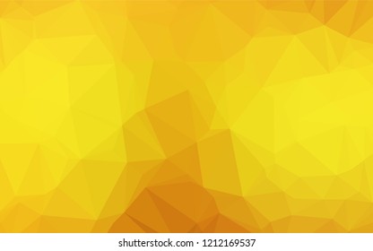 Light Orange vector polygonal pattern. Geometric illustration in Origami style with gradient.  A completely new design for your business.