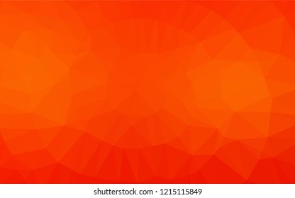 Light Orange vector polygonal pattern. Triangular geometric sample with gradient.  The textured pattern can be used for background.