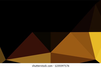 Light Orange vector polygonal pattern. Colorful illustration in abstract style with gradient. The polygonal design can be used for your web site.