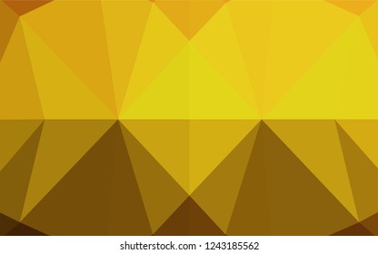Light Orange vector polygonal pattern. A sample with polygonal shapes. Triangular pattern for your business design.