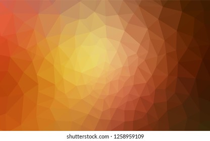 Light Orange vector polygonal pattern. A completely new color illustration in a polygonal style. Template for cell phone's backgrounds.