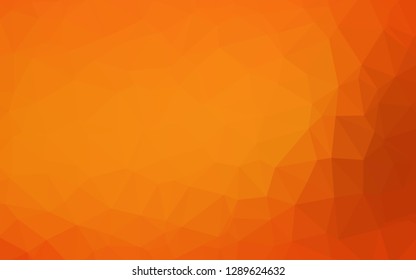 Light Orange vector polygonal pattern. Colorful abstract illustration with gradient. Brand new style for your business design.