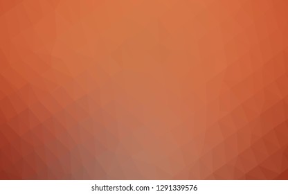 Light Orange vector polygonal pattern. Triangular geometric sample with gradient.  The best triangular design for your business.