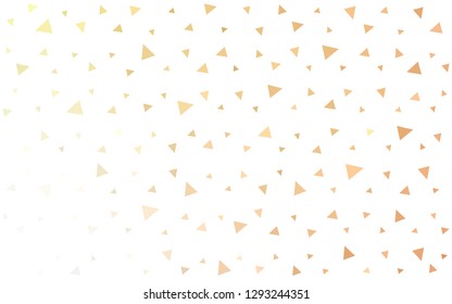 Light Orange vector  polygonal pattern. Shining colorful illustration with triangles. Triangular pattern for your design.