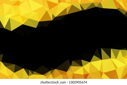 Light Orange vector polygonal pattern. Colorful illustration in abstract style with gradient. Template for a cell phone background.