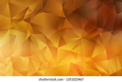 Light Orange vector polygonal pattern. A completely new color illustration in a polygonal style. New template for your brand book.