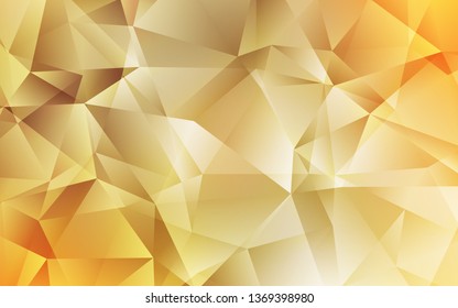 Light Orange vector polygonal pattern. Colorful illustration in polygonal style with gradient. Brand new style for your business design.