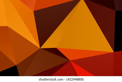 Light Orange vector polygonal pattern. Colorful illustration in abstract style with gradient. Elegant pattern for a brand book.