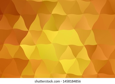 Light Orange vector polygonal pattern. Colorful illustration in polygonal style with gradient. New template for your brand book.