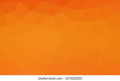Light Orange vector polygonal pattern. Colorful illustration in Origami style with gradient.  Template for a cell phone background.