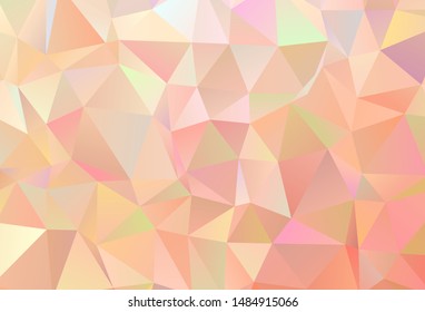 Light Orange vector polygonal pattern. Creative geometric illustration in Origami style with gradient. Template for cell phone's backgrounds.