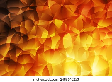 Light Orange vector polygonal pattern. Modern abstract illustration with triangles. Best triangular design for your business.