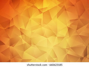 Light Orange vector polygonal pattern. Creative illustration in halftone style with gradient. The elegant pattern can be used as part of a brand book.
