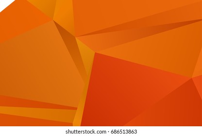 Light Orange vector polygonal pattern. A vague abstract illustration with gradient. Brand-new design for your business.