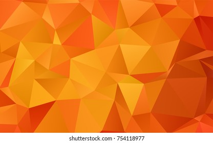 Light Orange vector polygonal pattern. A completely new color illustration in a vague style. A new texture for your design.