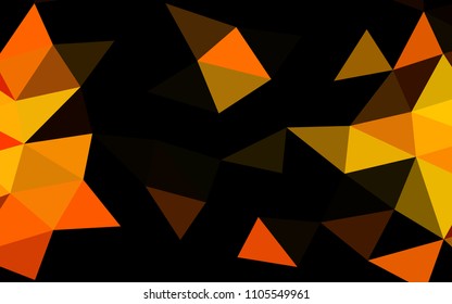 Light Orange vector polygonal polygonal. Shining colored illustration in a Brand new style. A new texture for your design.