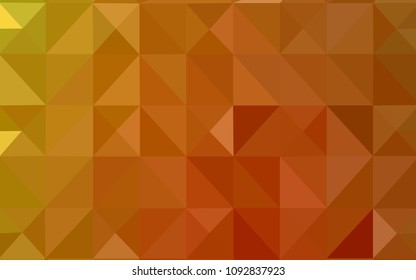 Light Orange vector polygonal template. Modern abstract illustration with triangles. Brand new design for your business.