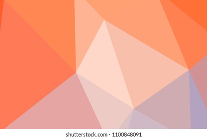 Light Orange vector polygonal template. Elegant bright polygonal illustration with gradient. A completely new design for your leaflet.