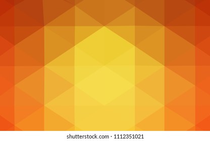 Light Orange vector polygonal template. Polygonal abstract illustration with gradient. The polygonal design can be used for your web site.