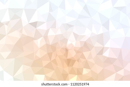 Light Orange vector polygonal template. Shining colorful illustration with triangles. New template for your brand book.