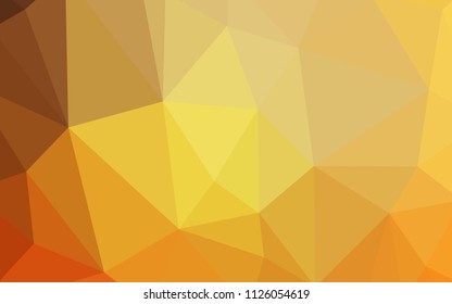 Light Orange vector polygonal template. Colorful illustration in abstract style with triangles. Polygonal design for your web site.