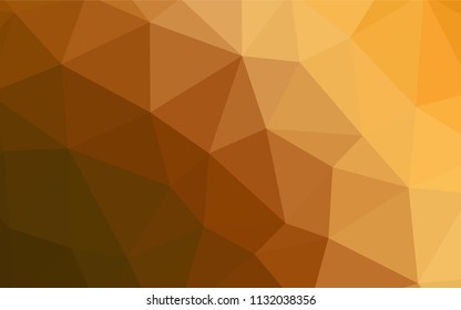 Light Orange vector polygonal template. A sample with polygonal shapes. Polygonal design for your web site.