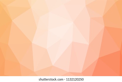 Light Orange vector polygonal template. A completely new color illustration in a  polygonal style. Triangular pattern for your business design.