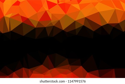 Light Orange vector polygonal template. Colorful illustration in abstract style with gradient. A new texture for your design.