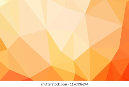 Light Orange vector polygonal template. Colorful illustration in polygonal style with gradient. Brand new style for your business design.