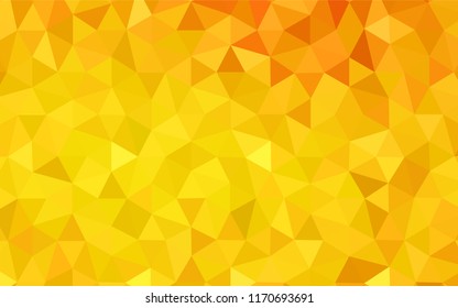 Light Orange vector polygonal template. A completely new color illustration in a polygonal style. Textured pattern for your backgrounds.
