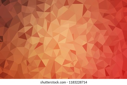 Light Orange vector polygonal template. Shining colorful illustration with triangles. Pattern for a brand book's backdrop.