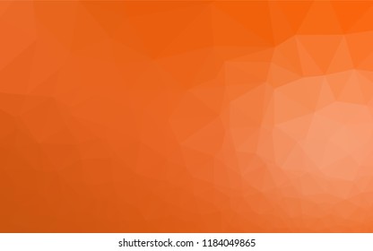 Light Orange vector polygonal template. Creative geometric illustration in Origami style with gradient. Triangular pattern for your business design.