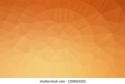 Light Orange vector polygonal template. Shining colored illustration in a Brand new style. The completely new template can be used for your brand book.