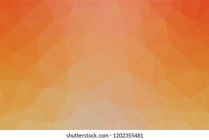 Light Orange vector polygonal template. Modern geometrical abstract illustration with gradient. Triangular pattern for your business design.