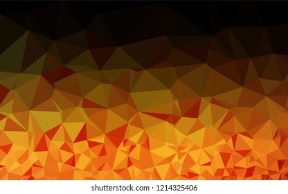 Light Orange vector polygonal template. Colorful illustration in abstract style with gradient. A new texture for your design.