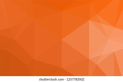 Light Orange vector polygonal template. Brand new colored illustration in blurry style with gradient. The polygonal design can be used for your web site.