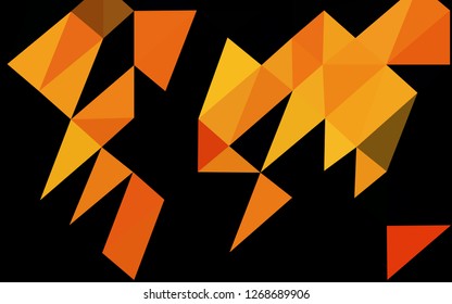 Light Orange vector polygonal template. A sample with polygonal shapes. Triangular pattern for your business design.