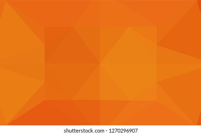 Light Orange vector polygonal template. Creative geometric illustration in Origami style with gradient. The completely new template can be used for your brand book.